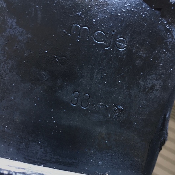 Maje Leather Women's 7 High End Designer Combat Boots - Picture 5 of 6